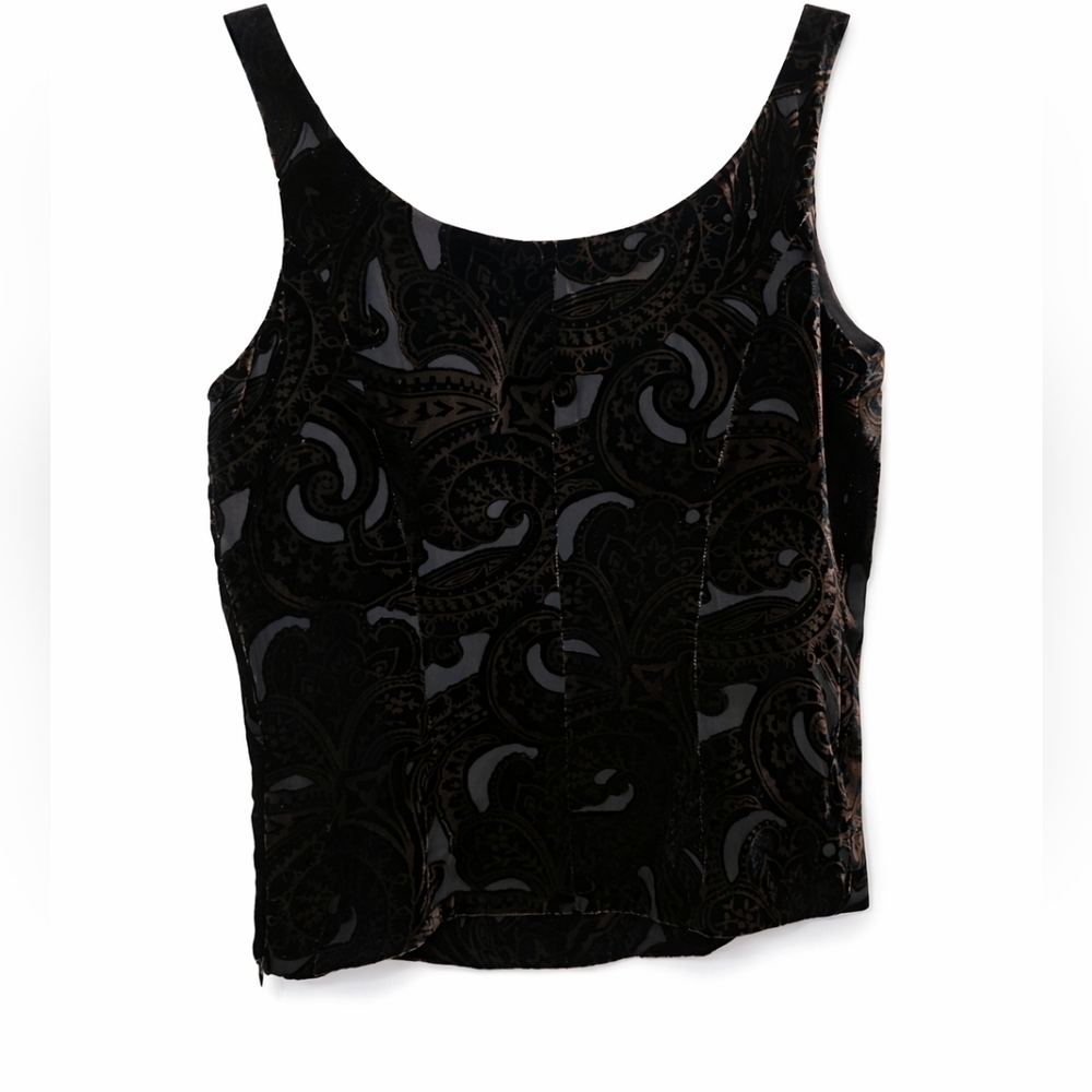 Elegant Reed Sleeveless Silk Blend Top (4) – Stunning Print